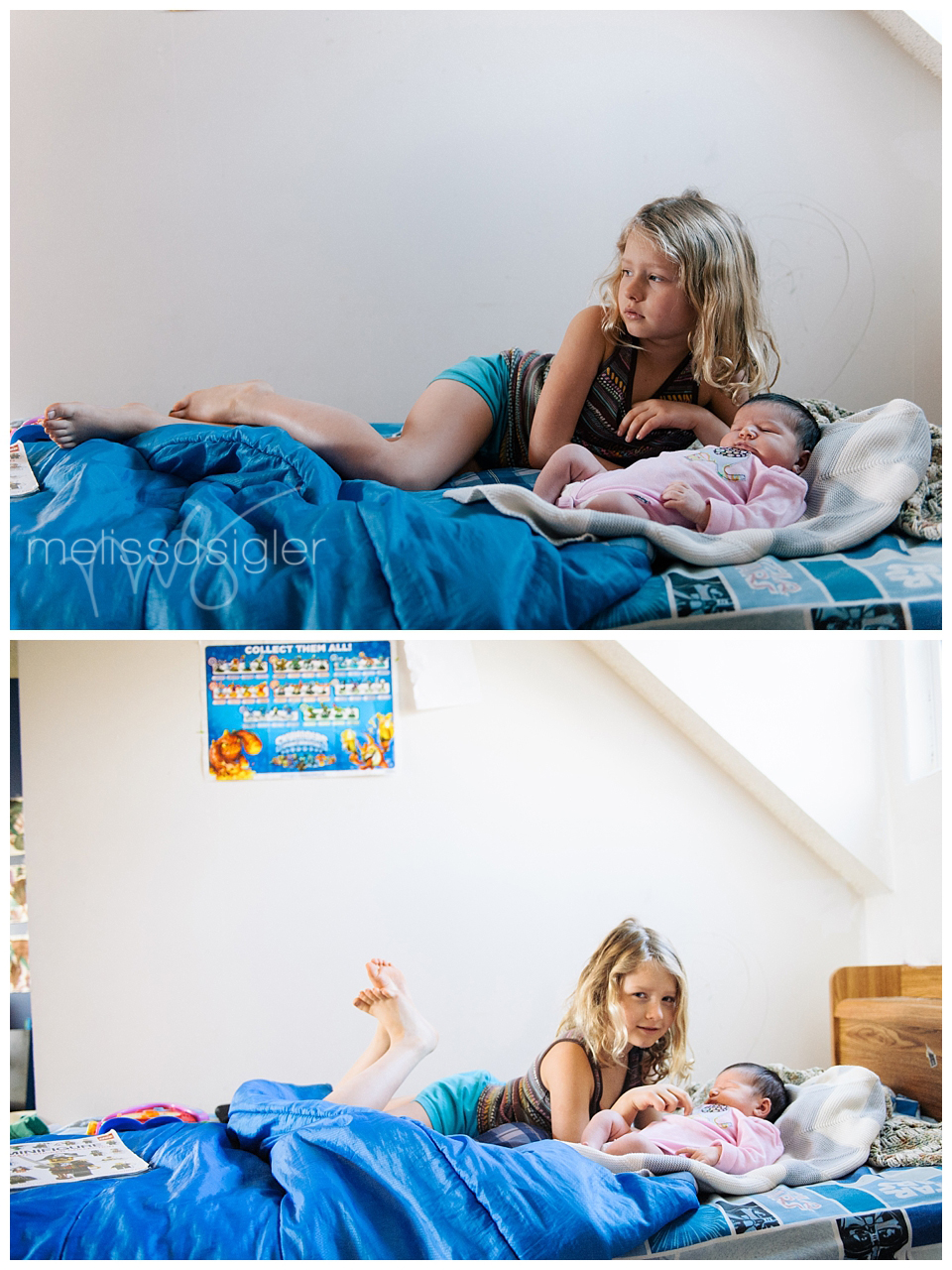 Newborn-Lifestyle Portraiture-Lawrence-Kansas City-Topeka Photographer-Melissa Sigler-Big Sister