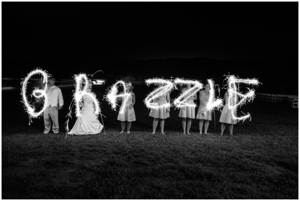 bride and groom sparkler exit, stony point hall, baldwin kansas, melissa sigler photography, writing with sparklers