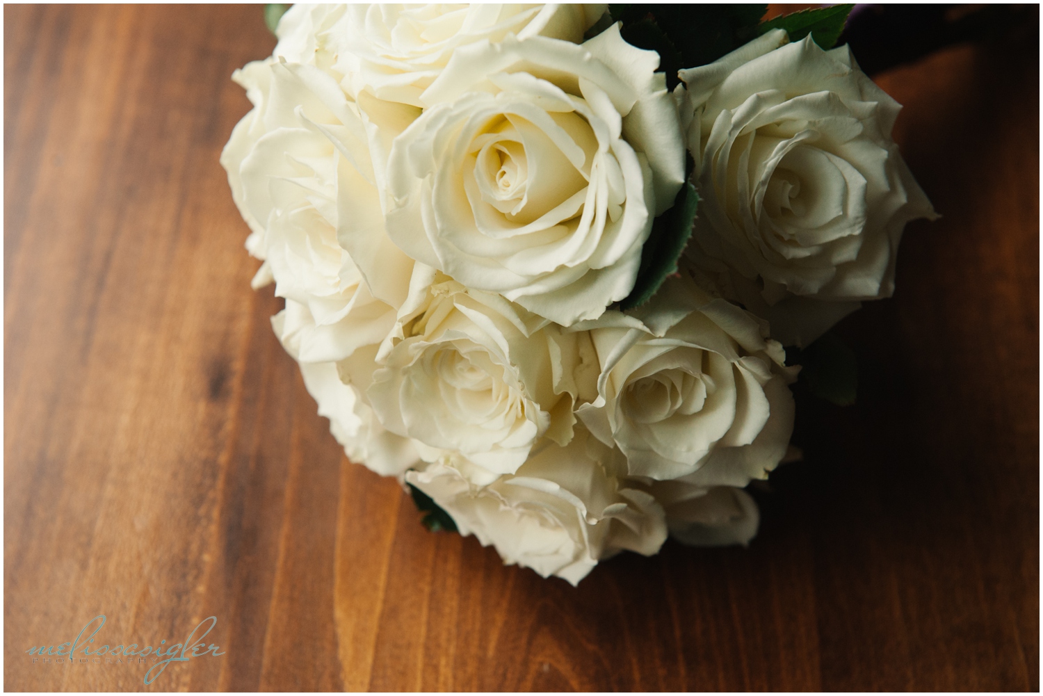 Wedding flowers-white roses-Kansas City Wedding Photographer Melissa Sigler-2013-Columbus, Missouri