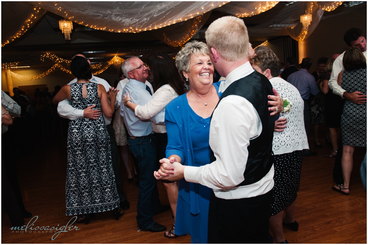 Groom dancing with grandmother-Kansas City Wedding Photographer Melissa Sigler-2013-Blue Springs, Missouri