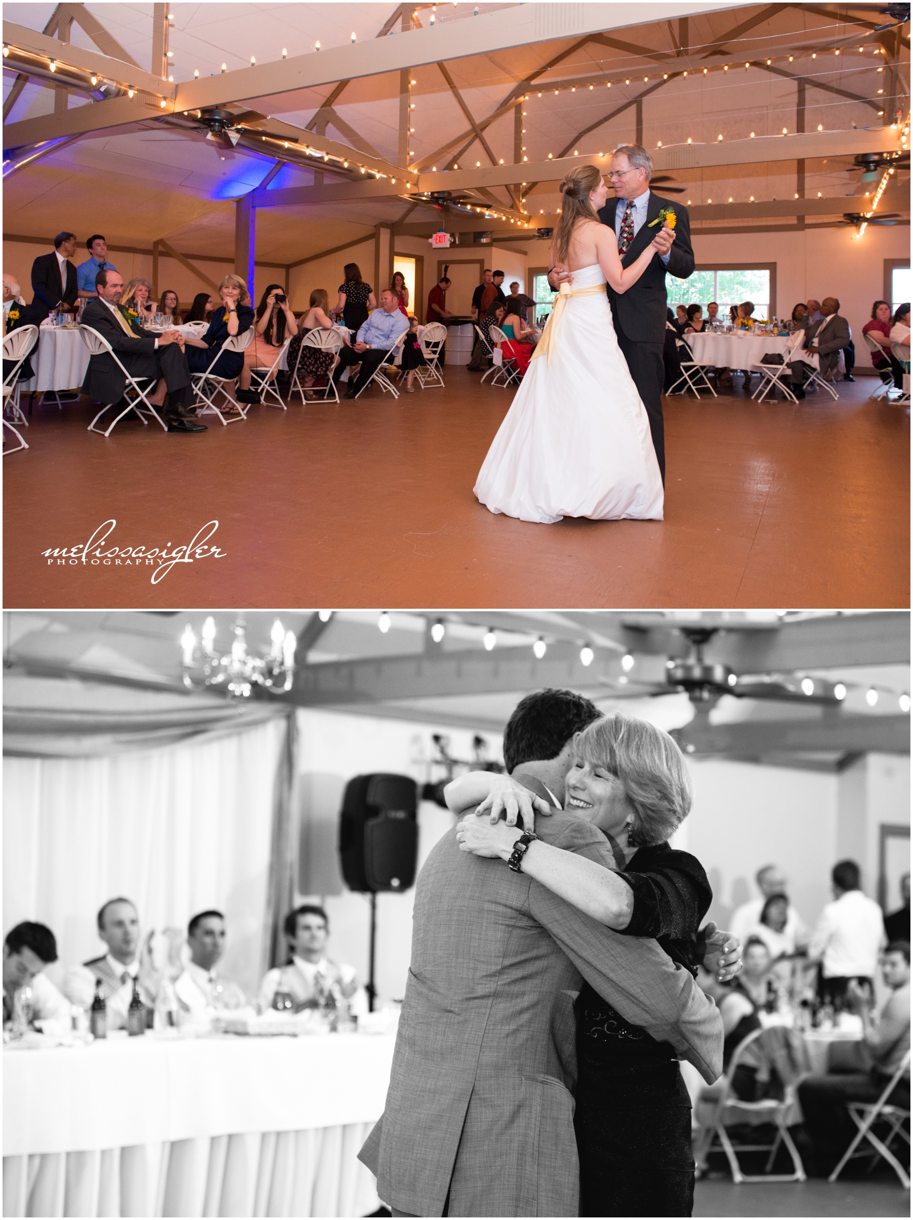 Wedding reception at Victorian Veranda by Lawrence Kansas wedding photographer Melissa Sigler