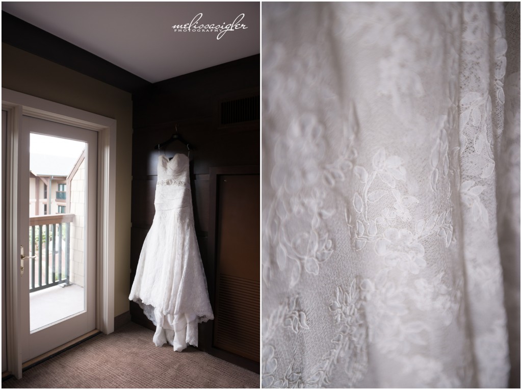 Nolte's Bridal lace bridal gown photographed by Topeka wedding photographer Melissa Sigler