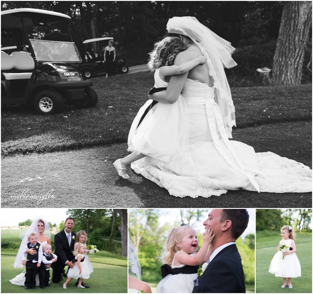 Family portraits on Firekeeper golf course by Topeka wedding photographer Melissa Sigler