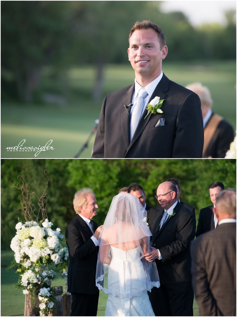 Gorgeous outdoor golf course ceremony by Topeka wedding photographer Melissa Sigler
