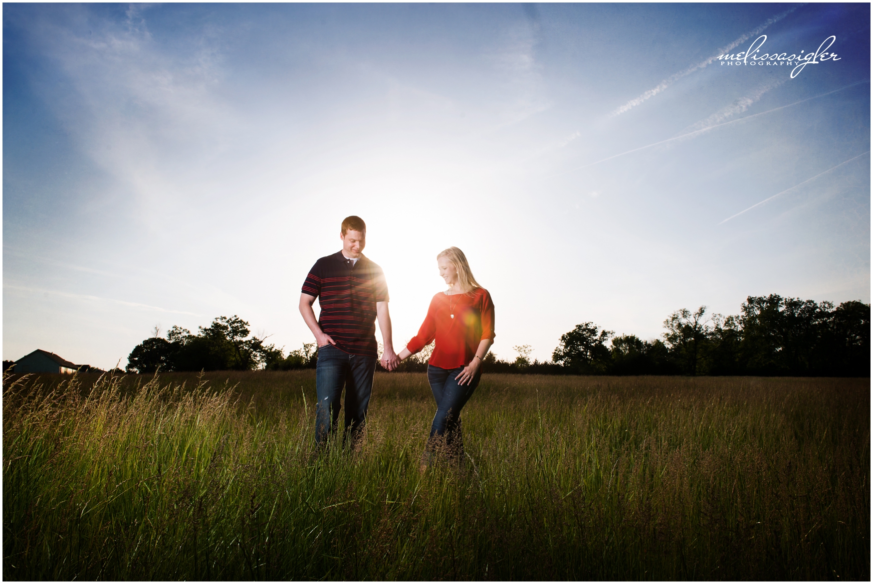 Country engagement session in Lawrence Kansas by Melissa Sigler Photography