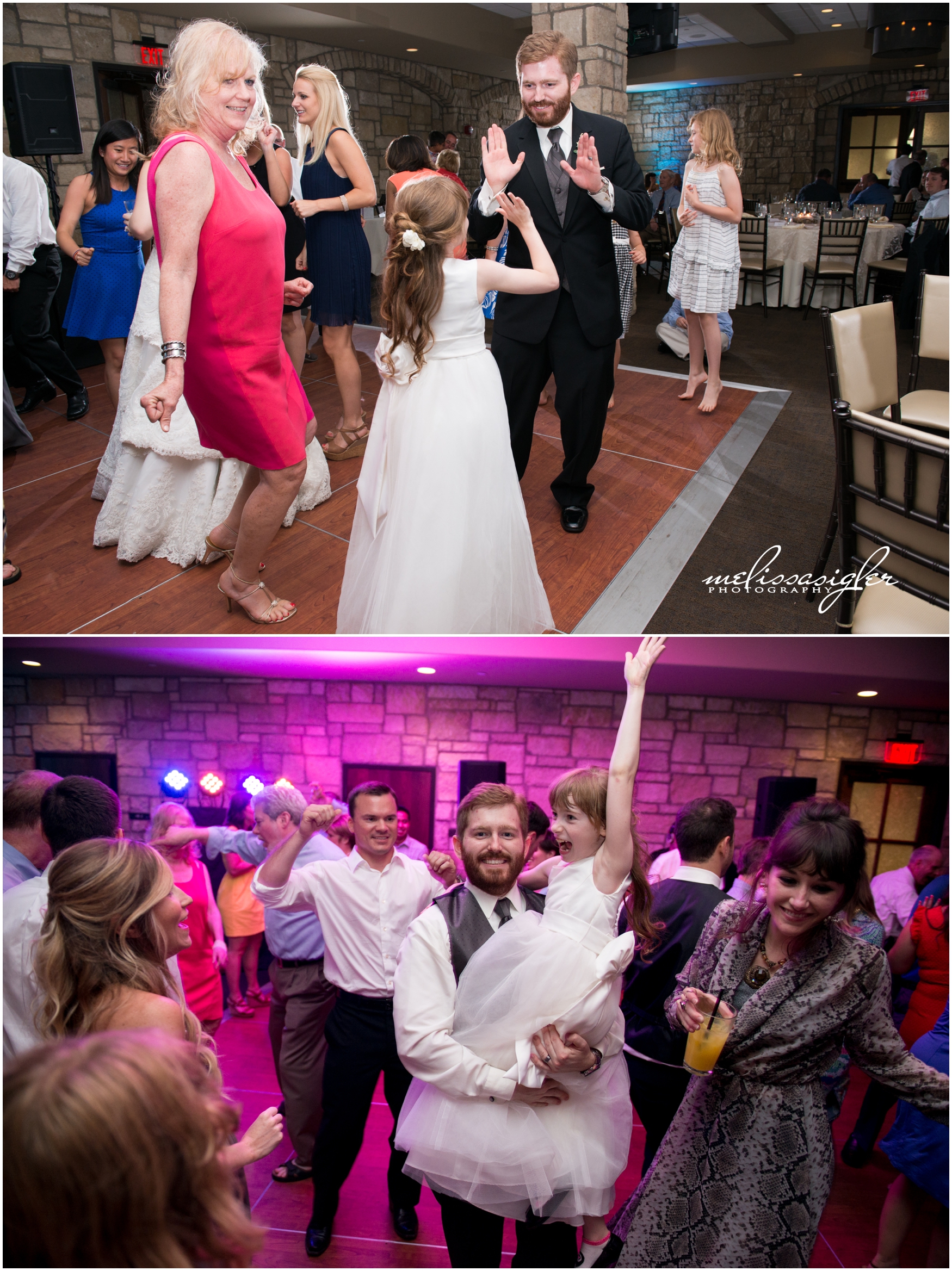 Oread hotel wedding reception in Lawrence Kansas by wedding photographer Melissa Sigler