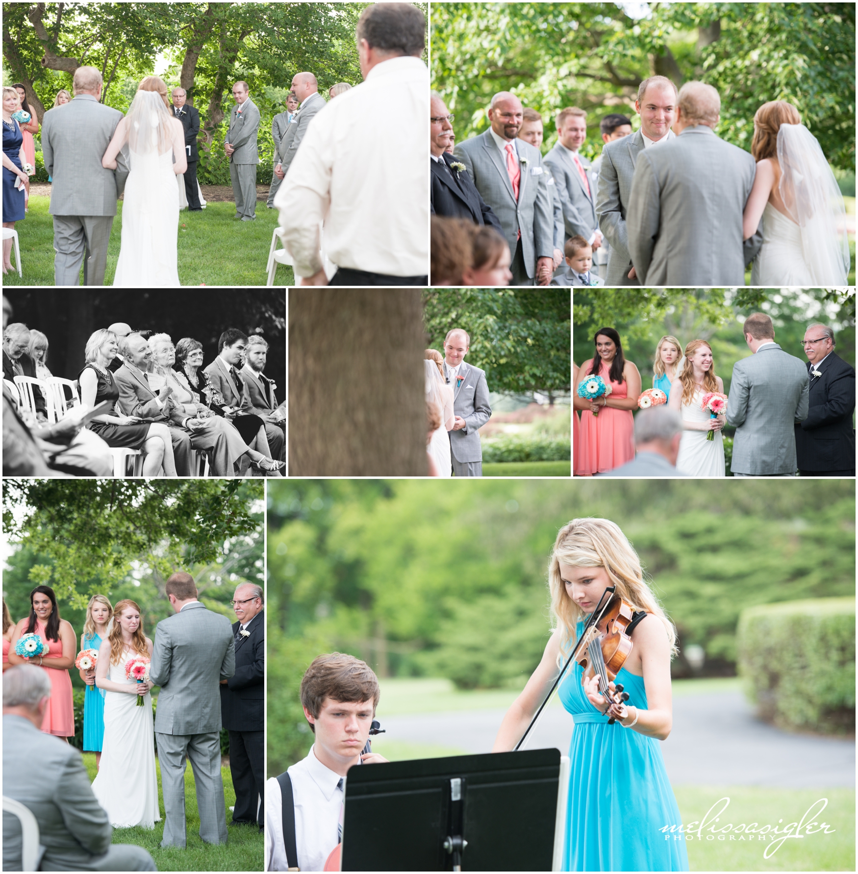 Outdoor ceremony at Longview Mansion by Melissa Sigler Photography