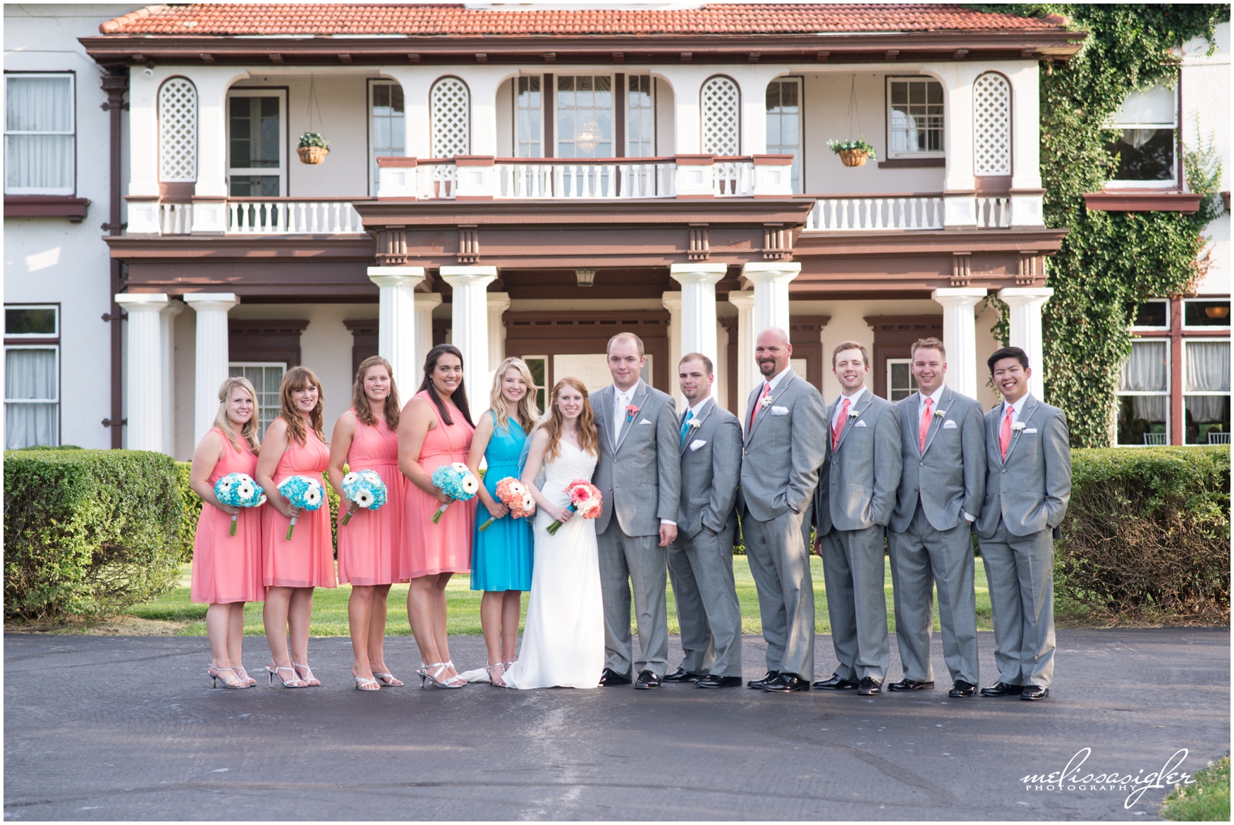 Outdoor ceremony at Longview Mansion by Melissa Sigler Photography