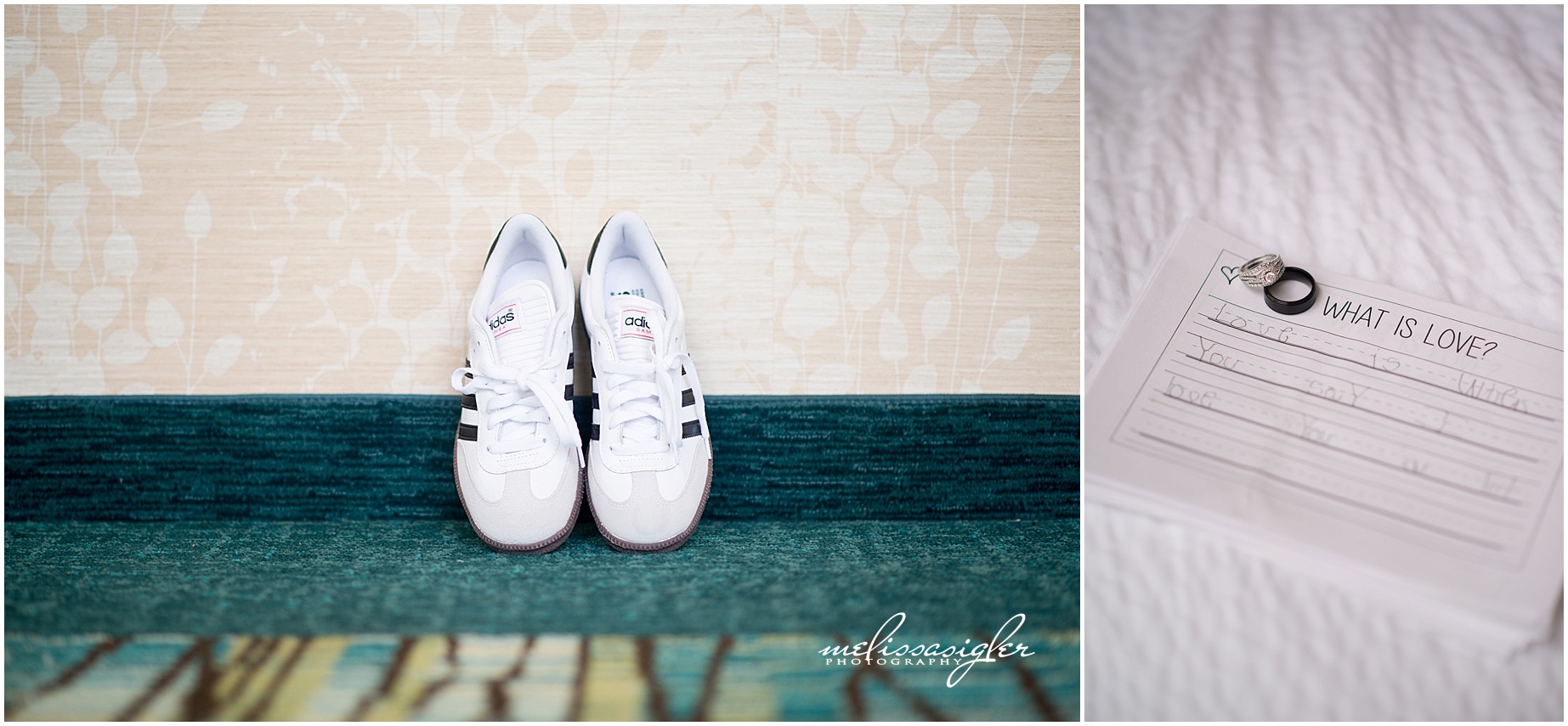 Bridal tennis shoes by wedding photographer Melissa Sigler