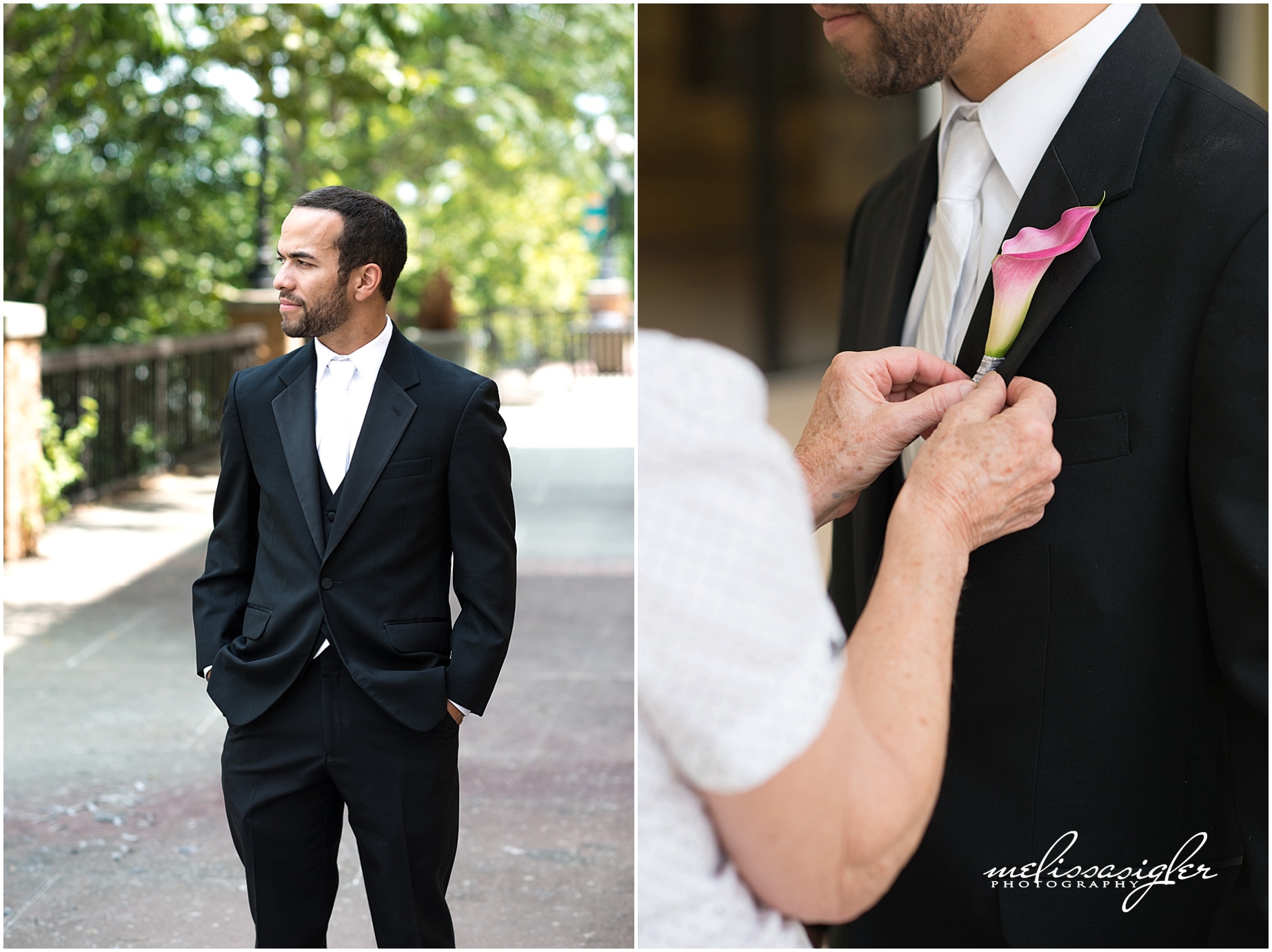 Wedding preparation at Springhill Suites by Lawrence wedding photographer Melissa Sigler