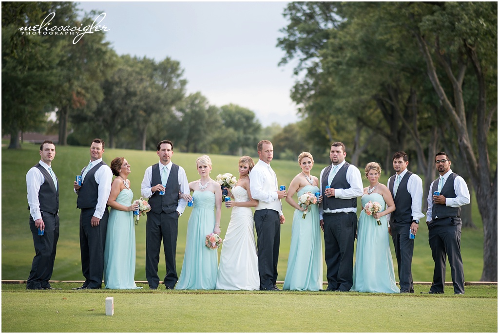 Wedding party at Topeka Country Club