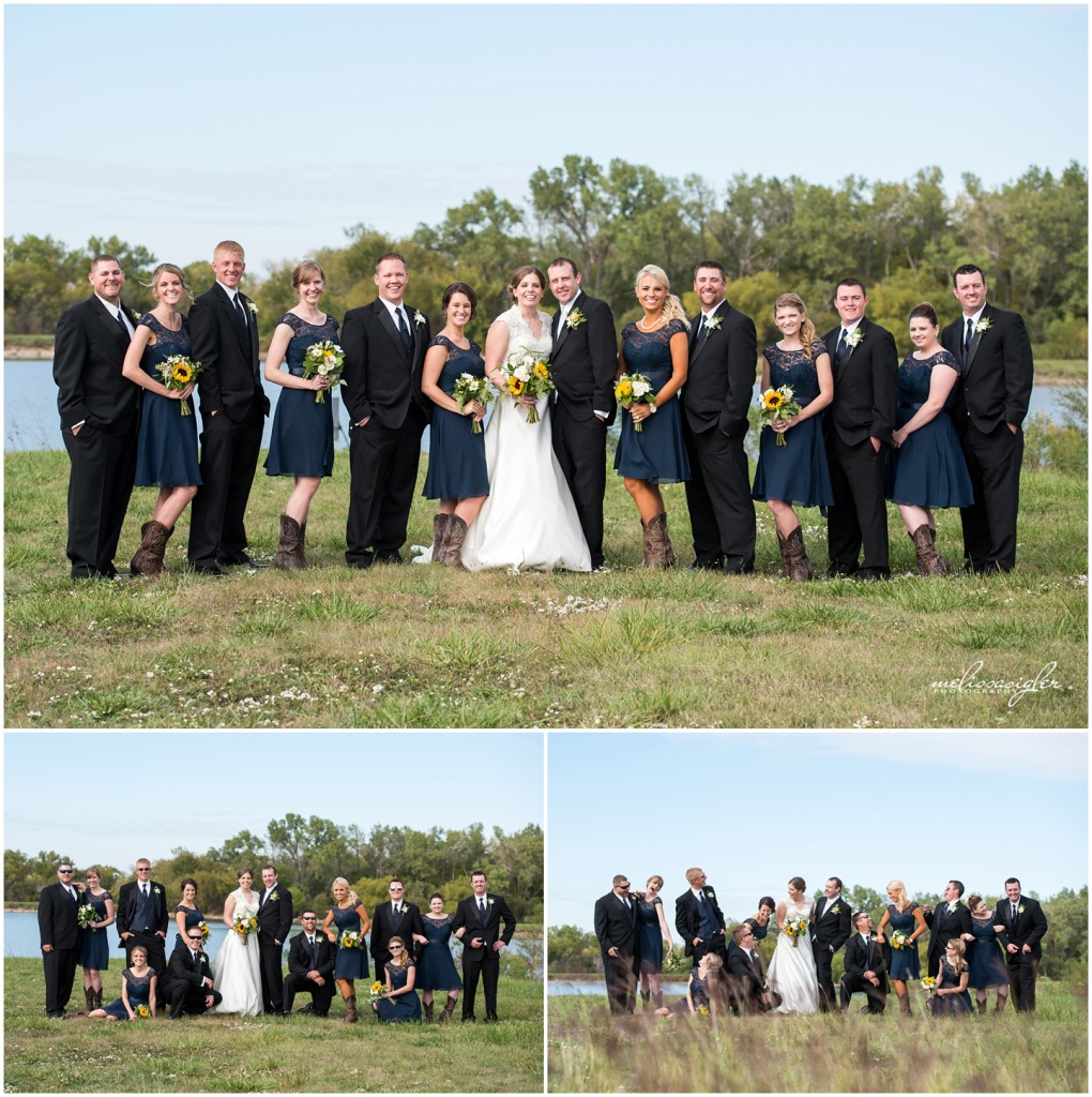 Country wedding by Lawrence wedding photographer Melissa Sigler