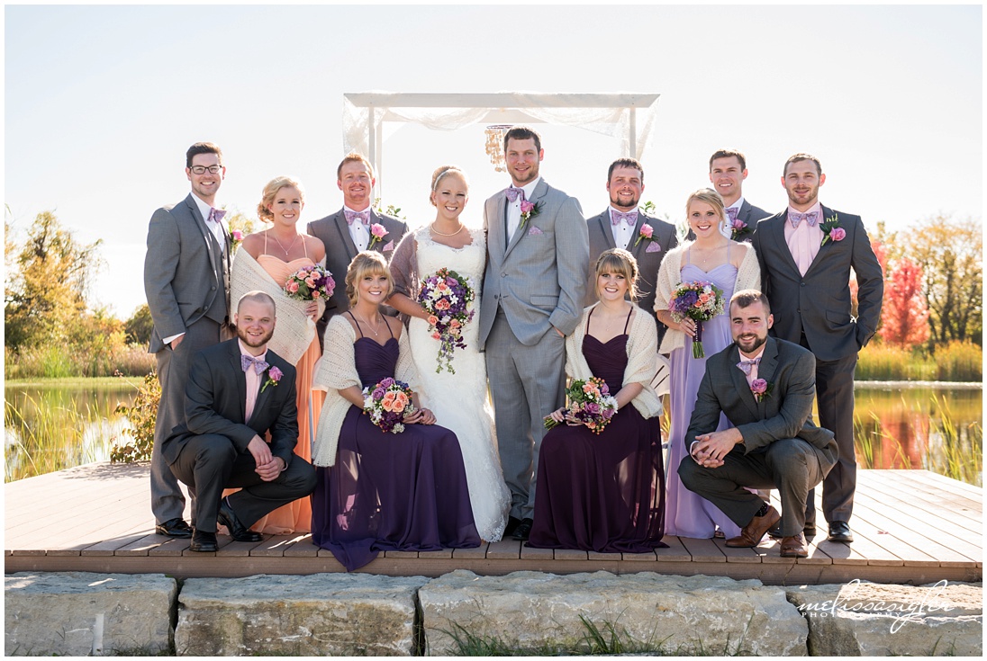 bridal party pictures in lawrence kansas