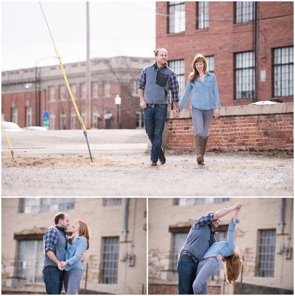 engagement pictures in downtown lawrence