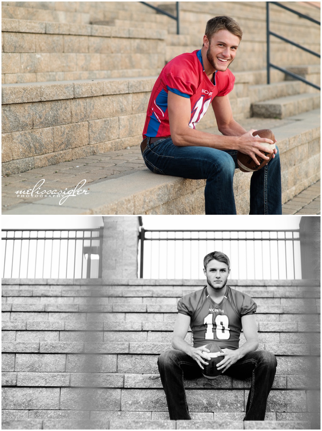 Senior pictures with football