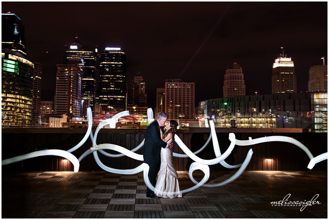 Terrace on Grand Nighttime wedding picture