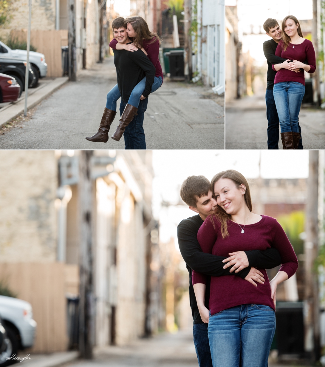 Engagements pictures in Lawrence, Kansas