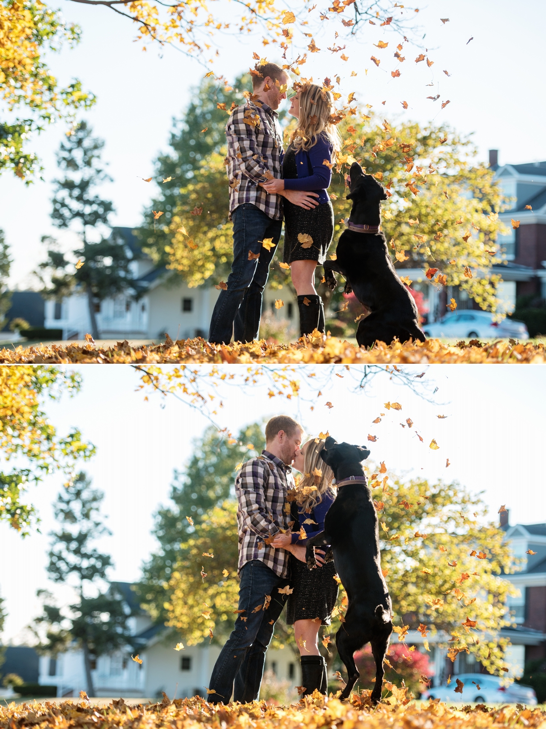 Engagement session with dog Kansas City