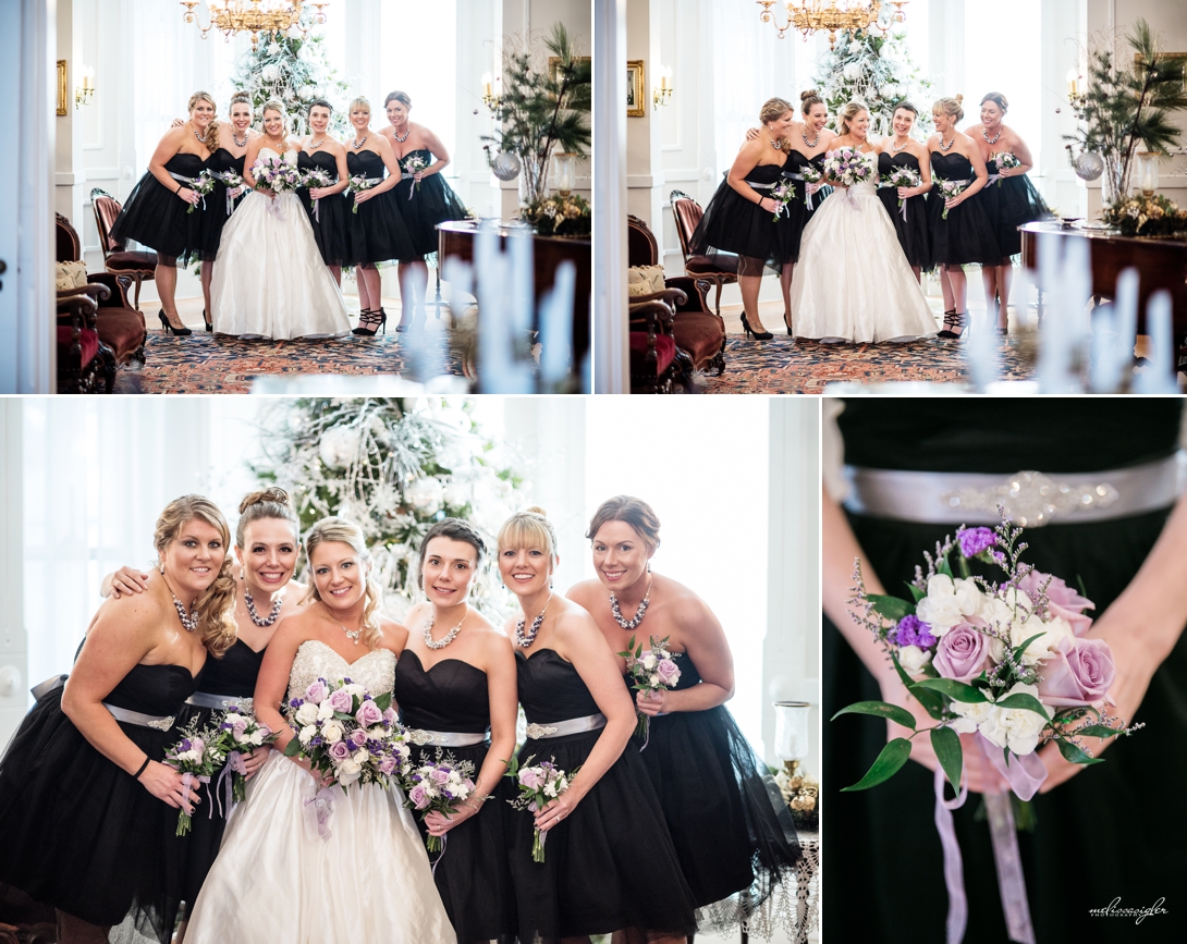 Black bridesmaids dresses Cray Museum Kansas City Atchison