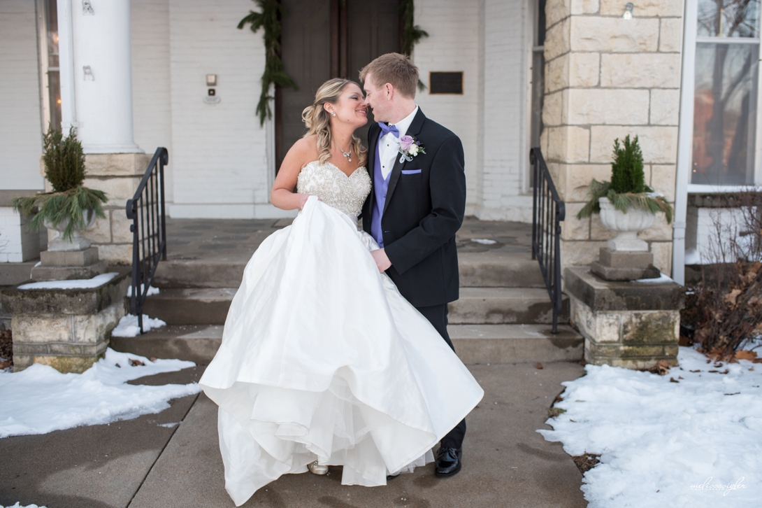 Beautiful winter wedding in Kansas City on New Years Eve