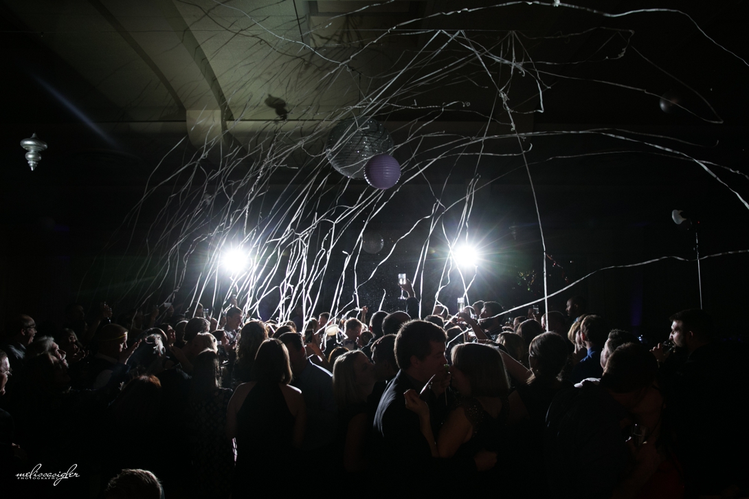 Confetti Cannon Kansas City New Years Eve wedding