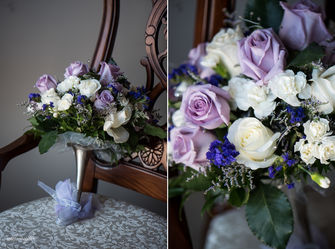 Purple rose bridal bouquet Kansas City photographer