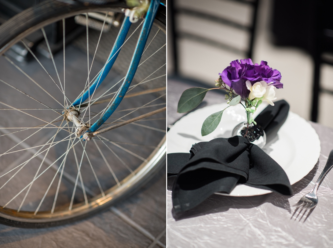 Bicycle wedding theme details