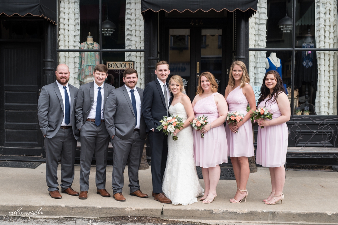 Bridal party pictures downtown Weston 