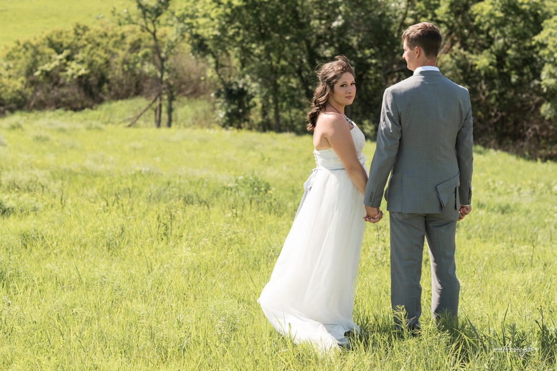 Bride and groom portraits in the country