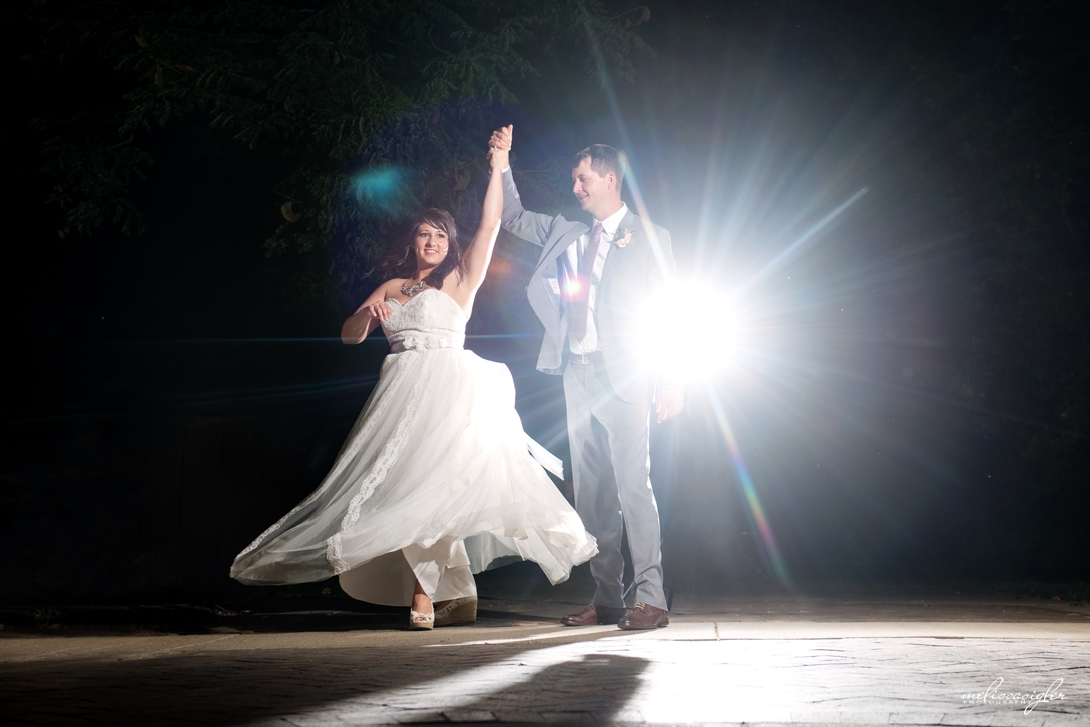 Bride and groom dancing Bluemont Hotel