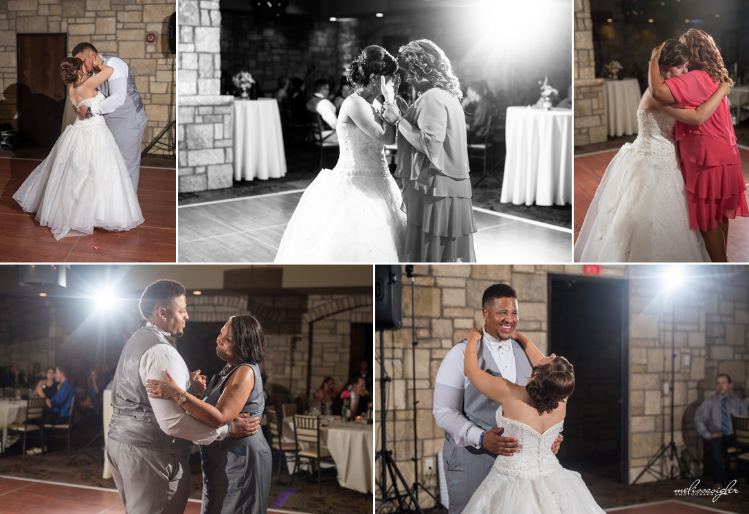 Bride and groom dancing at the Oread Hotel