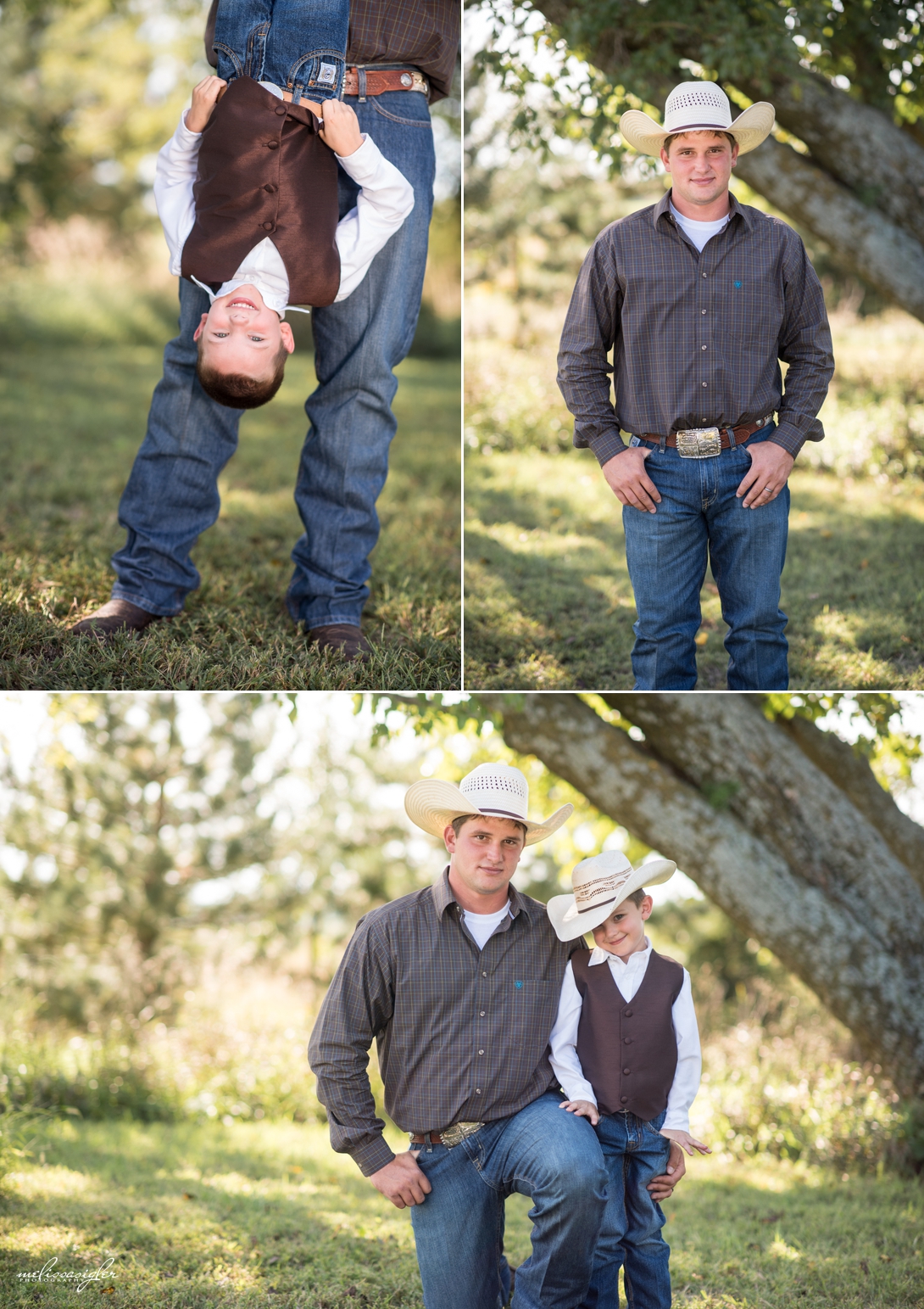 Cowboy groom and ring bearer