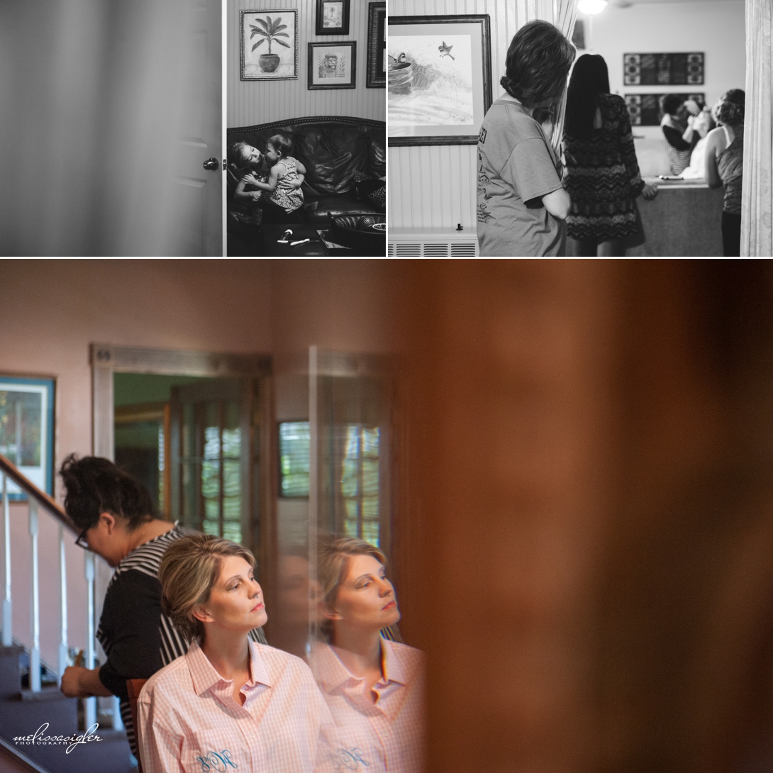 Bride getting ready before wedding