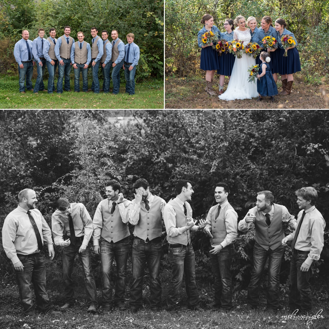 Fall country wedding in Kansas