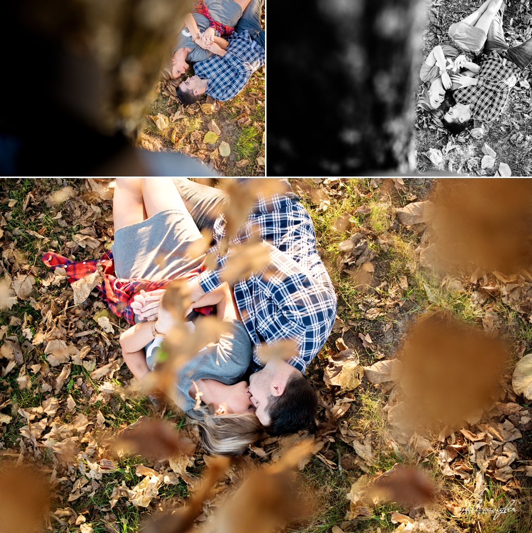 Fall engagement photos in Kansas