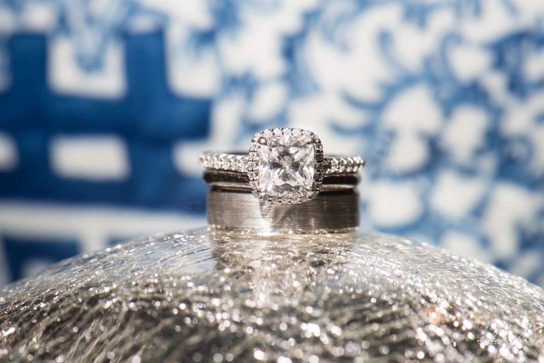 Engagement ring on christmas ornament  Melissa Sigler Photography