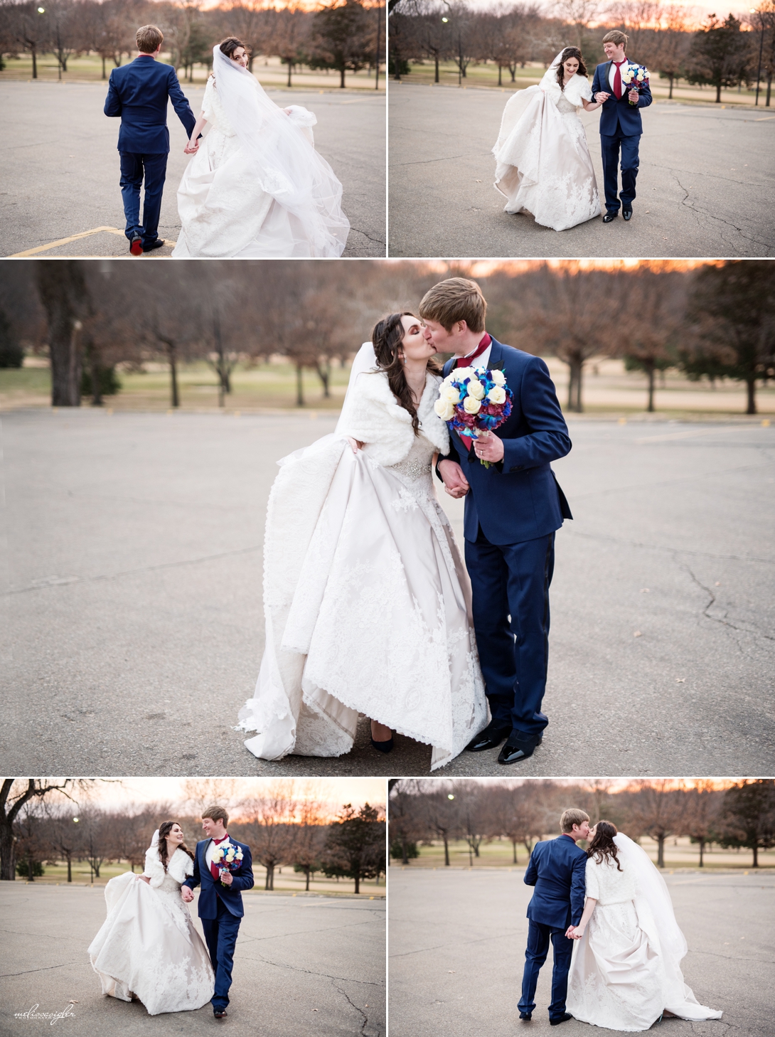 Intimate winter wedding at Topeka Country Club