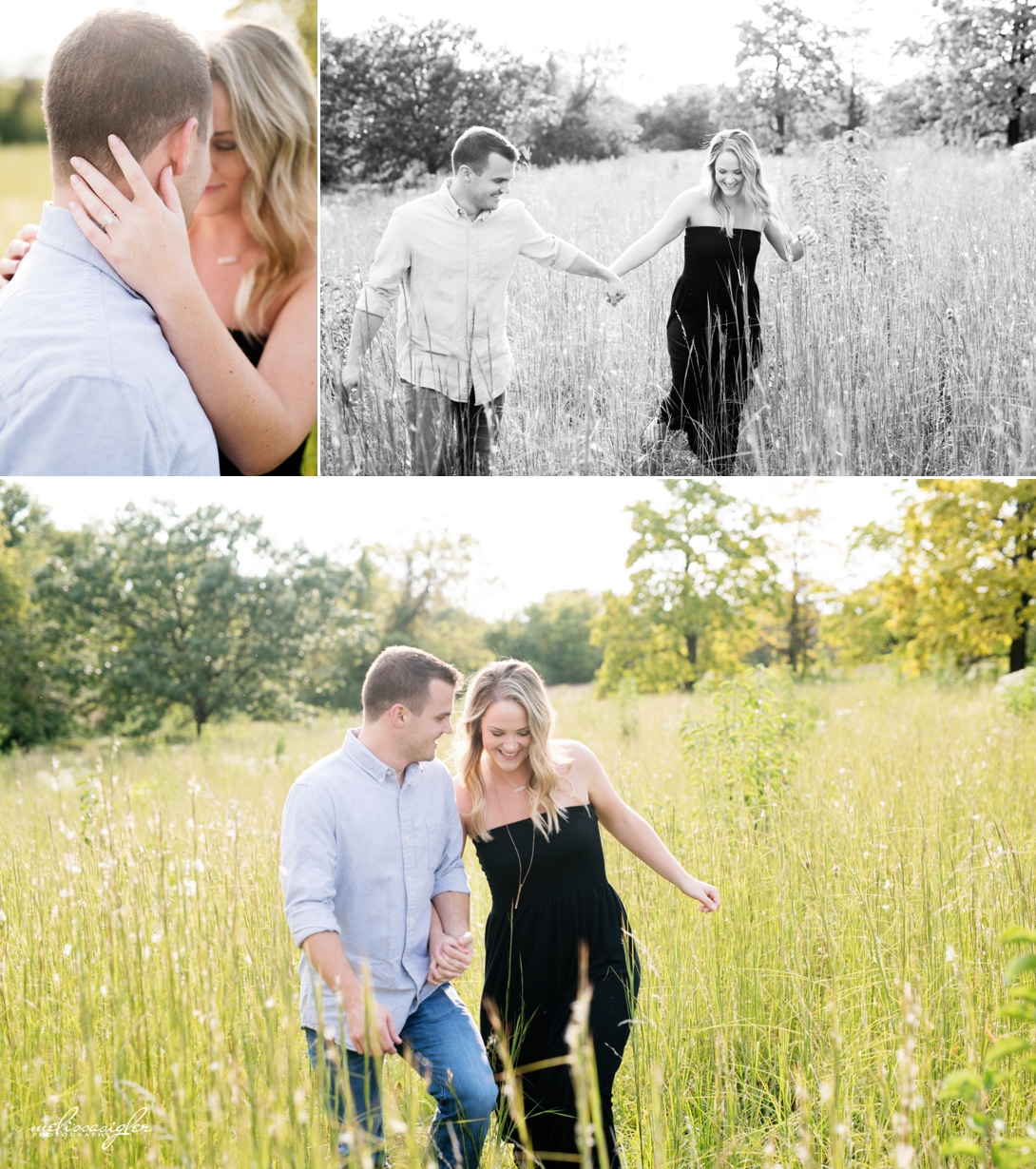 Engagement photos at Shawnee Mission Park
