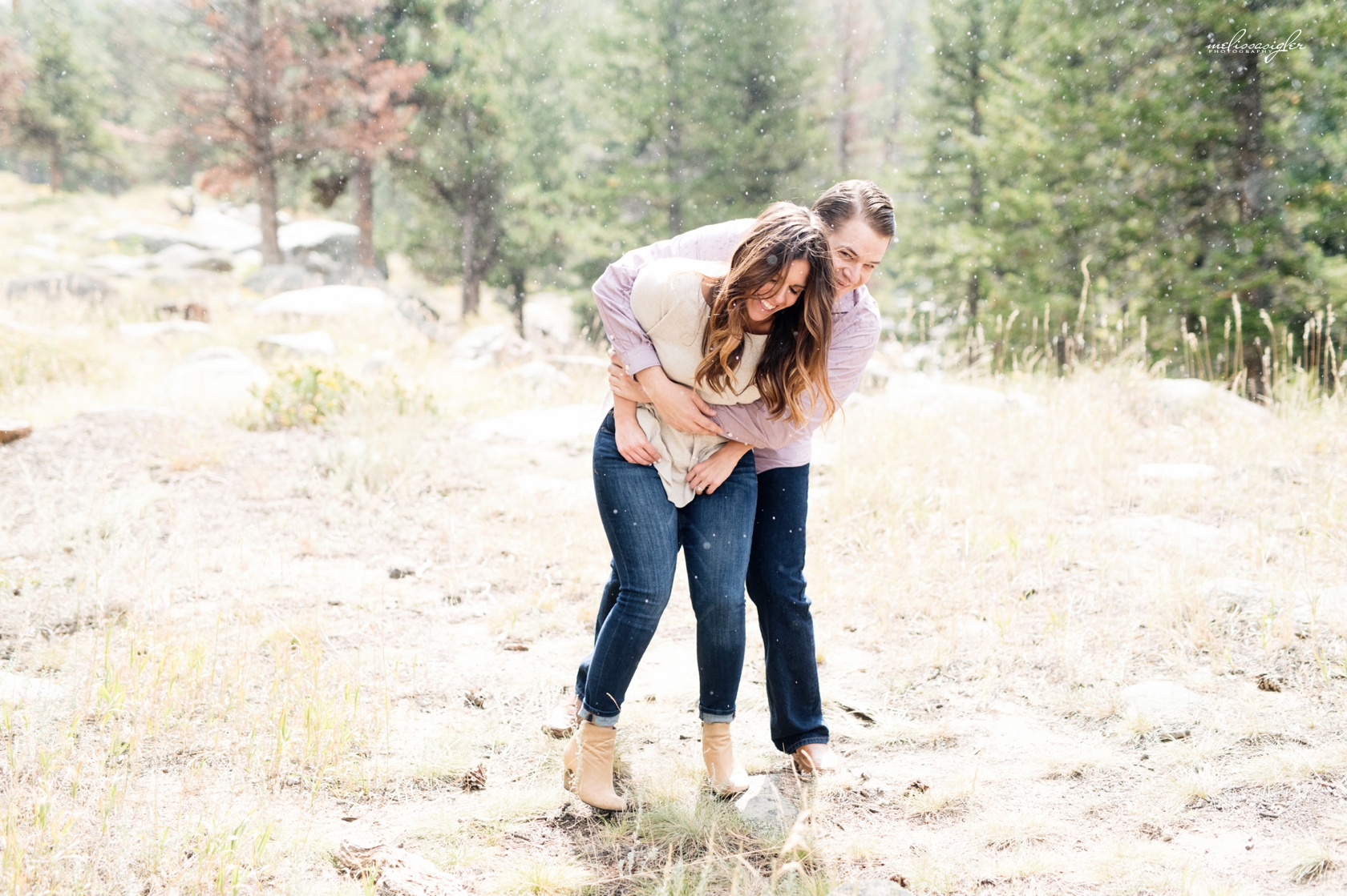 engagement photos in the rocky mountains
