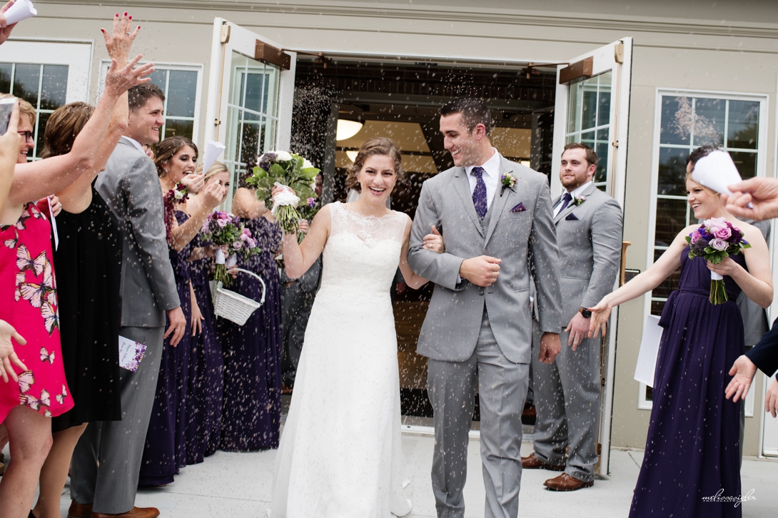 Lavender wedding exit