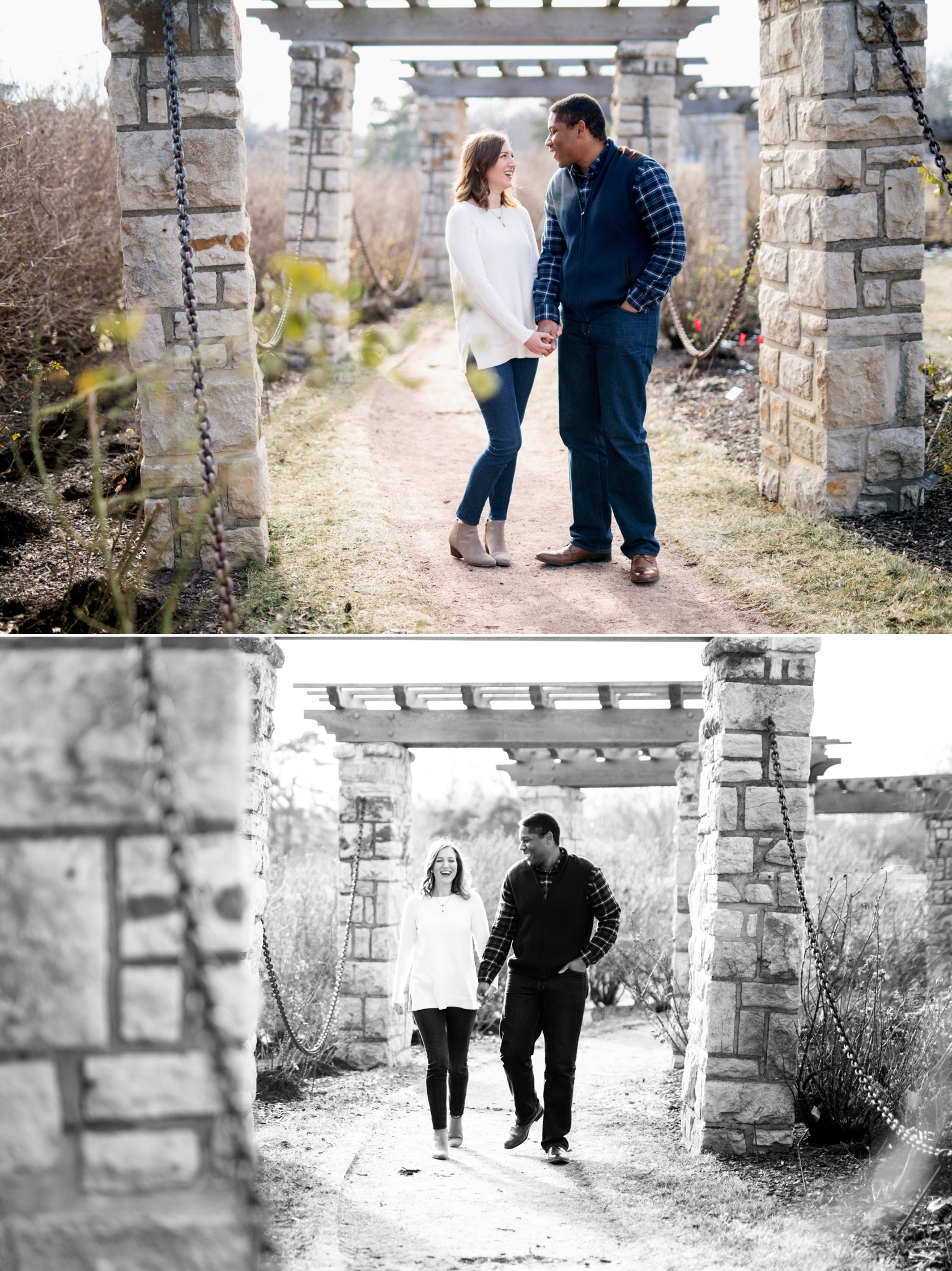 Winter engagement session in Kansas City