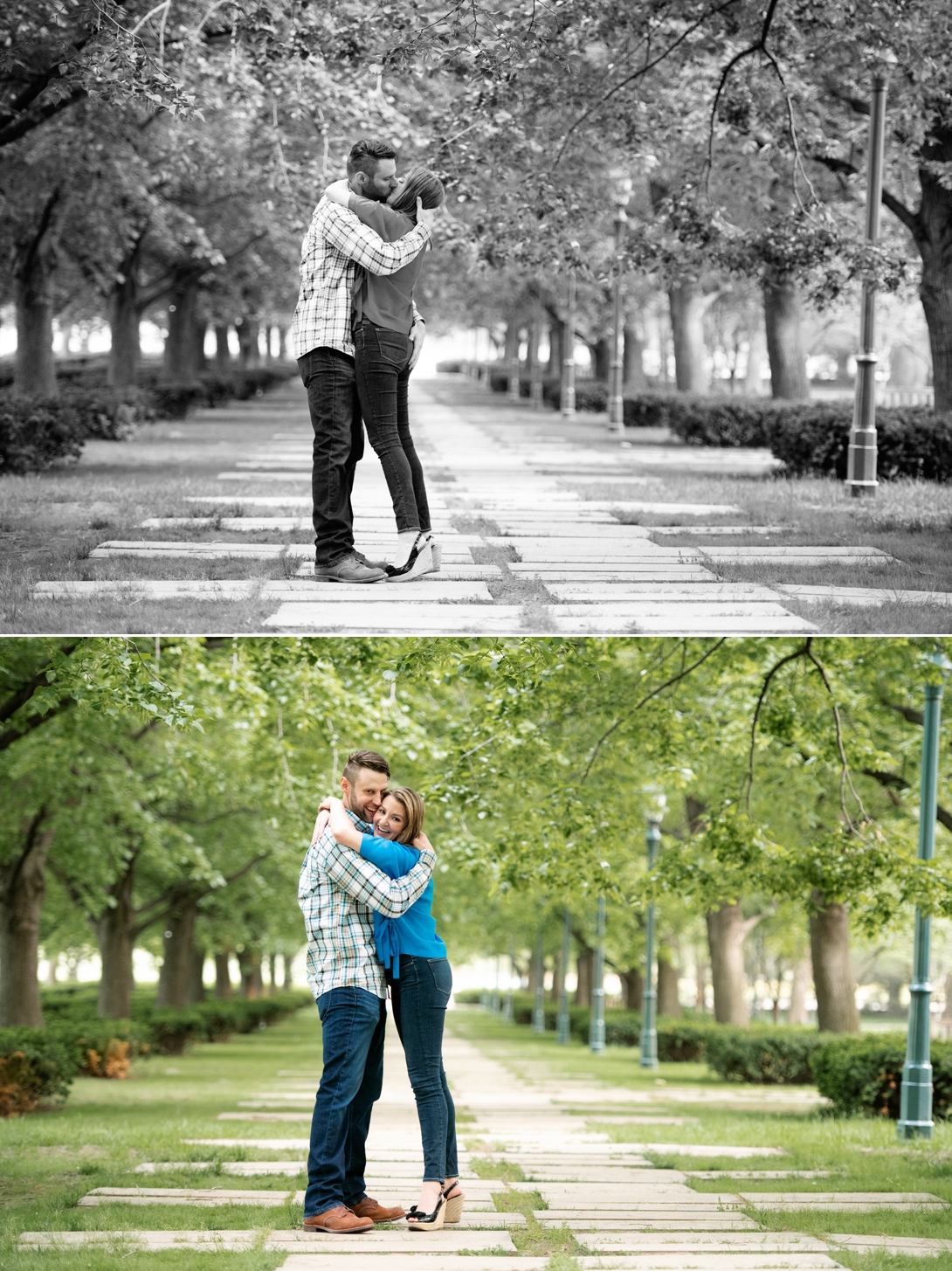 nelson-atkins spring engagement session