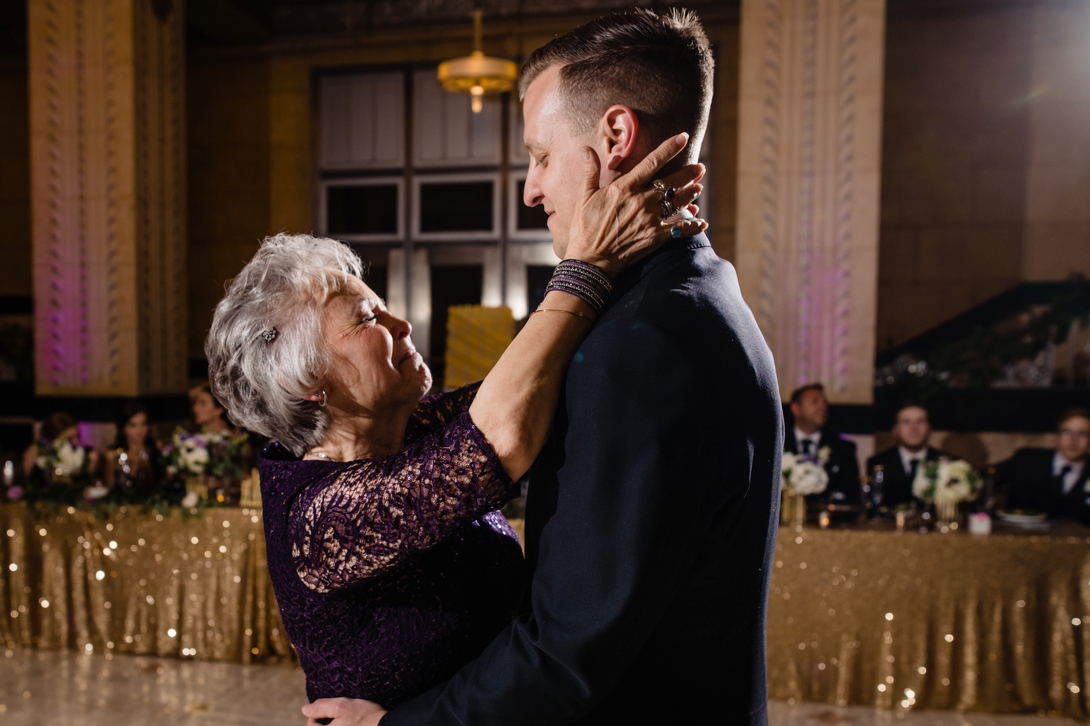 mother son dance at wedding reception