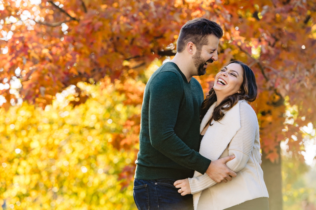 fall downtown kansas city engagement session