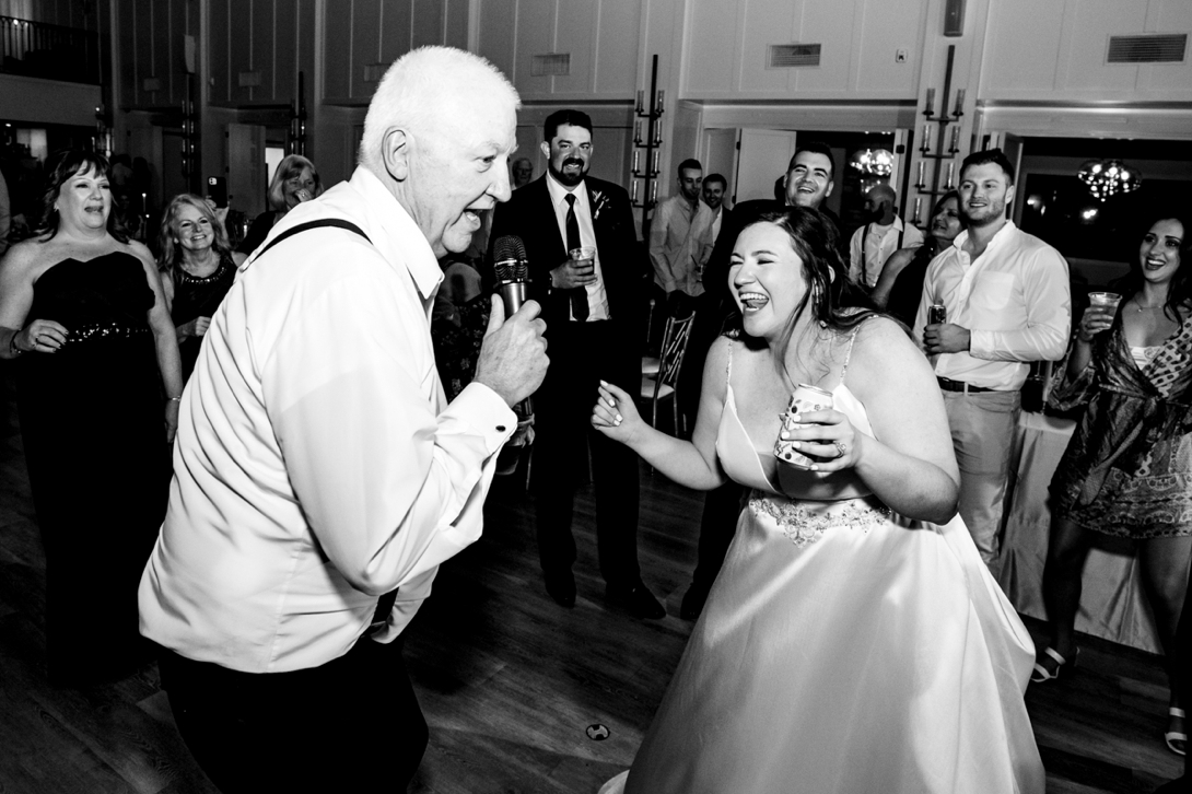 bride and father dancing